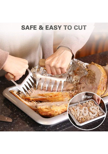 Ahşap 1 Adet Tarzı 1 Adet Et Çatal Parçalayıcı Pençeleri Paslanmaz Çelik Barbekü Çekti Domuz Eti Kelepçe Teslim Oyma Gıda Izgara Aksesuarları Barbekü Aracı (Yurt Dışından) fiyatları