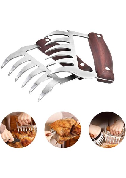 Ahşap 1 Adet Tarzı 1 Adet Et Çatal Parçalayıcı Pençeleri Paslanmaz Çelik Barbekü Çekti Domuz Eti Kelepçe Teslim Oyma Gıda Izgara Aksesuarları Barbekü Aracı (Yurt Dışından) fırsatları