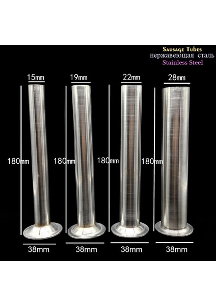 3.8cm Ss x 4 Adet Tarzı 4 Adet Paslanmaz Çelik Gıda Güvenli Sınıf Sosis Doldurma Tüpleri Huniler Nozullar Sosis Üreticimiz Için Yedek Parça 3.8cm Baz (Yurt Dışından) fiyatları
