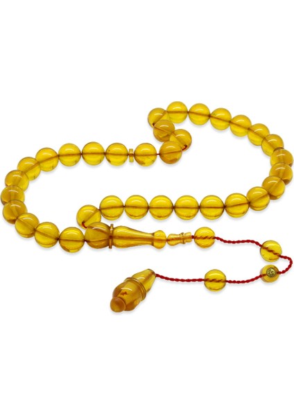 Sistemli Her Bir Tanesi Usta Işçilikli Küre Kesim Sarı Katalin Tesbih