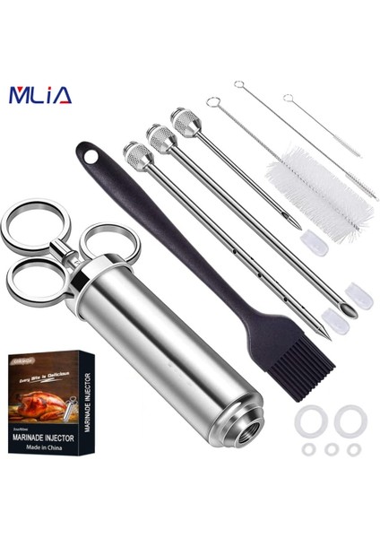 Siyah Stil Mlıa 2 Oz Turşu Baharat Enjektörü Türkiye Et Enjektörü Paslanmaz Çelik Pişirme Şırıngası Barbekü Izgarası Için Türkiye (Yurt Dışından)