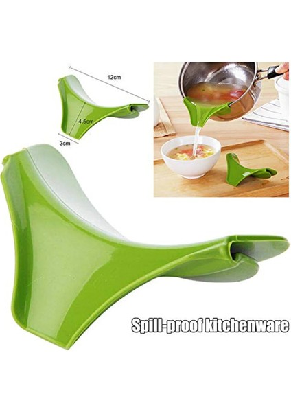 Açık Gri Tarzı Pratik Mutfak Gereçleri Silikon Dökülen Çorba Dökülme Önleyici Saptırıcı Çorba Hunisi Kitche (Yurt Dışından)