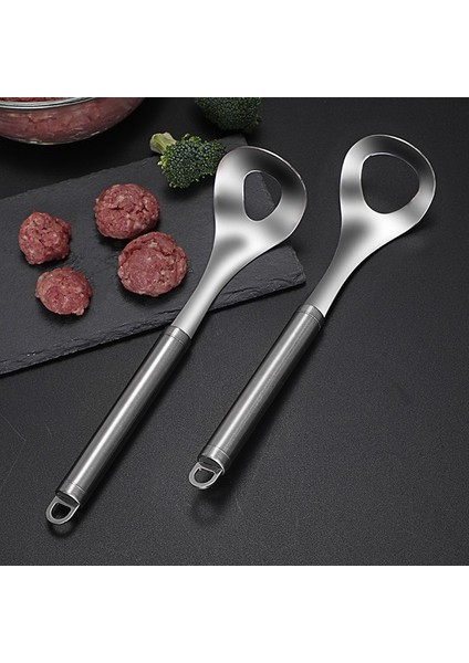 Köfte Yapma Tarzı Yapışmaz Yaratıcı Köfte Makinesi Kaşık Et Baller ile Eliptik Kaçak Delik Köfte Kalıp Mutfak Gereçleri Gadget (Yurt Dışından)