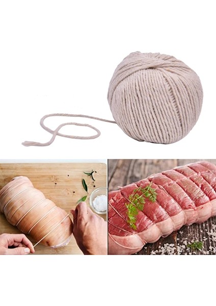 75M Pişirme Aletleri Kasap Pamuklu Sicim Et Hazırlama Trussing Hindi Barbekü Ipleri Et Sosis Kravat Halat Kordonu (Yurt Dışından)