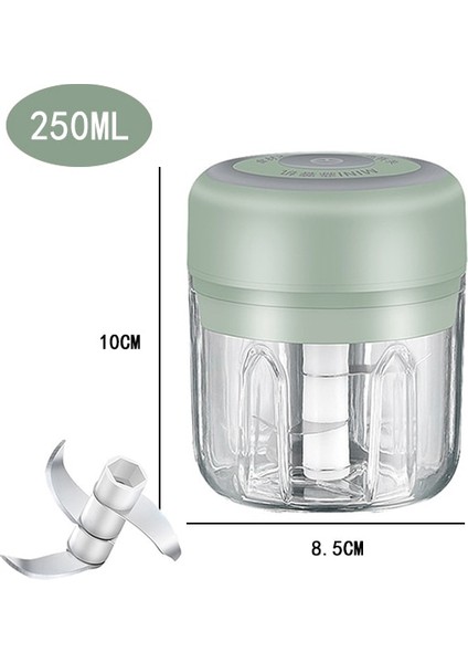 250ML Yeşil Stil Taşınabilir Elektrikli Sarımsak Pres Kırıcı Sebze Doğrayıcı Mini Gıda Kırıcı Blender Sarımsak Biber Zencefil Kıyma Mutfak Aletleri (Yurt Dışından)
