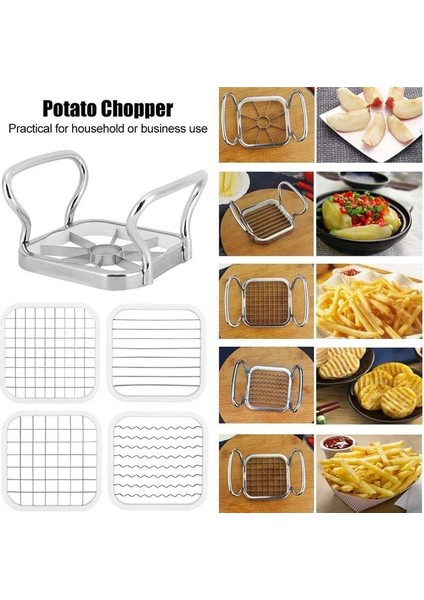 1 Takım Stili Çok Fonksiyonlu 5 1 Meyve Sebze Dilimleme Paslanmaz Çelik Patates Elma Kesici Kızartması Yapma Aracı Mutfak Aletleri Aksesuarları (Yurt Dışından) fırsatları