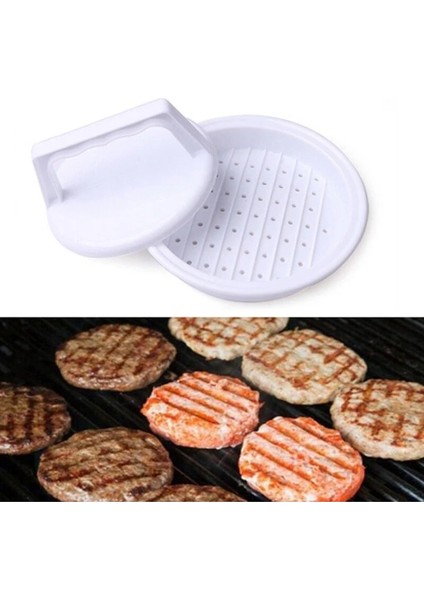 875A Yuvarlak Şekil Hamburger Et Basın Aracı Gıda Sınıfı Plastik Dıy Burger Sığır Izgara Parti Barbekü Börek Makinesi Kalıp Kalıp Mutfak (Yurt Dışından) fiyatları