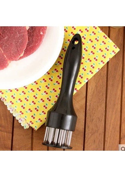 Siyah Stil Mutfak Paslanmaz Çelik Gadget Et Tenderizer Iğne Biftek Domuz Pirzola Gevşek Ev Et Çekiç Yemek Pişirme Ablandador De (Yurt Dışından)