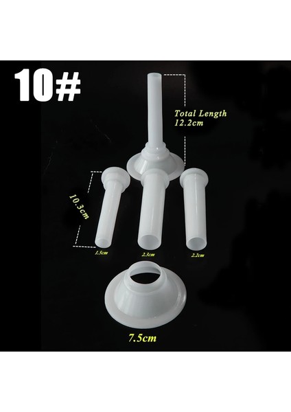 No.10 Tarzı 4pcset Et Nozulları Öğütücü Için Et Dolum Hunisi Et Sosis Muhafaza Dolguları Sosis Jambon Makinesi Öğütücü Kanatlı Alet Seti (Yurt Dışından)