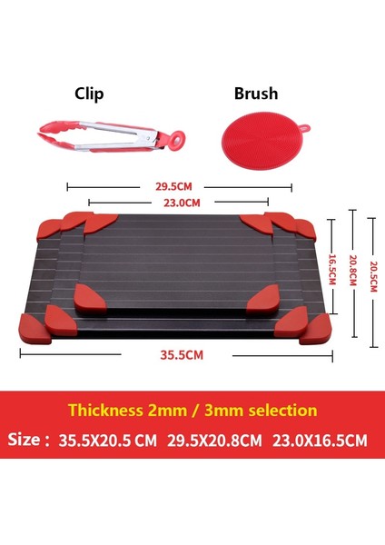 Fırça Stili 35,5X20.5X0.2CM Hızlı Buz Çözme Tepsisi Dondurulmuş Gıdaların Çözülmesi Et Meyve Hızlı Buz Çözme Plaka Panosu Buz Çözme Mutfak Alet Aracı Buz Çözme Tepsisi (Yurt Dışından) fırsatları