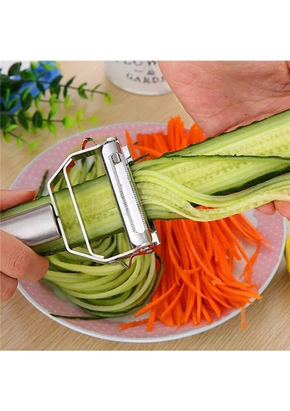 Paslanmaz Çelik Çok Fonksiyonlu Sebze Soyucu Salatalık Havuç Meyve Kesici Patates Havuç Gülen Yüz Soyucu Mutfak Seti (Yurt Dışından) fırsatları