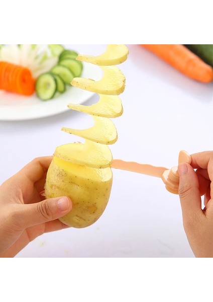 Rastgele 3 Adet Tarzı Yaratıcı Sebze Patates Havuç Spiral Dilimleme Patates Cipsi Kesici Sebze Oyma Çiçekler Mutfak Gereçleri Aksesuarları Alet (Yurt Dışından)