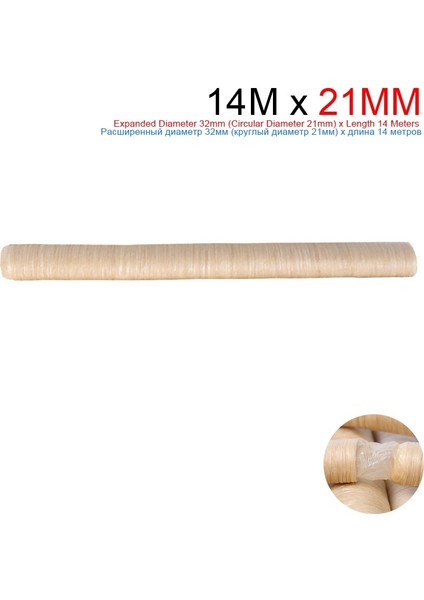 21MM x 14M Stili Sosis Doldurma Doldurma Tüpleri Huniler Sosis Üreticisi Için Nozullar Sosis Tüpü 5.7cm.5cm Taban Sosis Paketleme Araçları 14M * 26MM (Yurt Dışından)