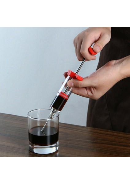 Paslanmaz Çelik Baharat Şırınga Marinade Enjektör Lezzet Şırınga Pişirme Et Kümes Hayvanları Hindi Tavuk Mutfak Barbekü Aracı Cocina (Yurt Dışından)