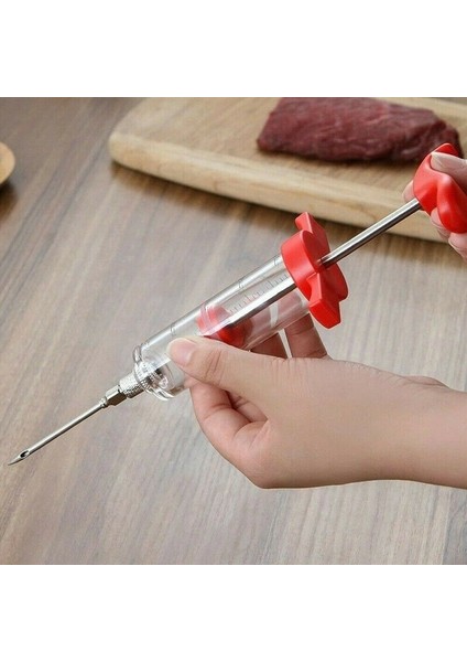 Paslanmaz Çelik Baharat Şırınga Marinade Enjektör Lezzet Şırınga Pişirme Et Kümes Hayvanları Hindi Tavuk Mutfak Barbekü Aracı Cocina (Yurt Dışından)