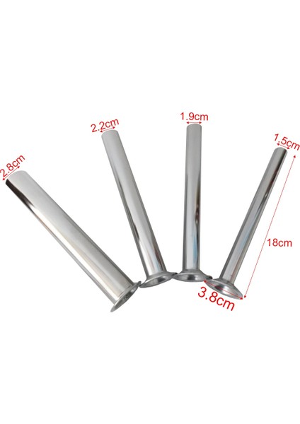 3.8cm Ss x 4 Adet Stil Et Kalın Kıyma Makinesi Doldurma Kafası Sosis Muhafazaları Için Huni El Yapımı Paslanmaz Çelik Borular (Yurt Dışından)
