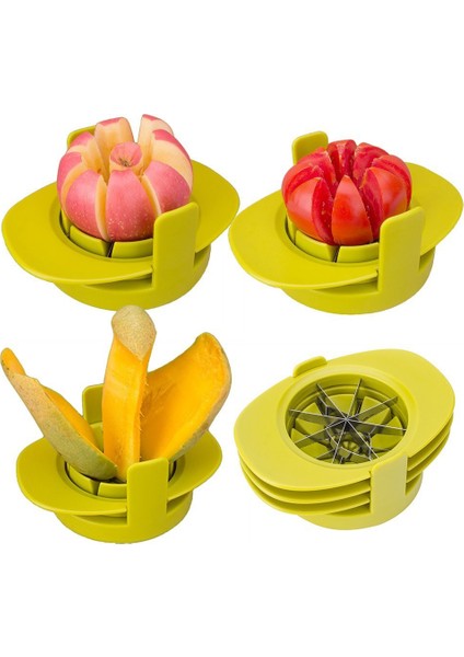 Elma Dilimleyici Tart Mango Dilimleyici ve Şeftali Domates Dilimleyici --- Express Değiştirilebilir Dilimleyici Çok Işlevli Mutfak Aleti (Yurt Dışından)