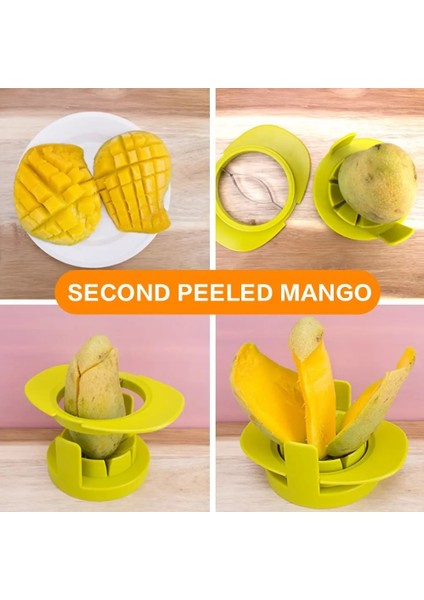 Elma Dilimleyici Tart Mango Dilimleyici ve Şeftali Domates Dilimleyici --- Express Değiştirilebilir Dilimleyici Çok Işlevli Mutfak Aleti (Yurt Dışından)