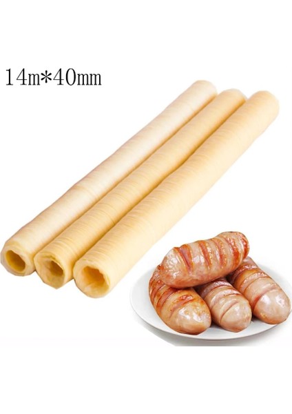 14MX40MM Stili Sosis Paketleme Aletleri 14M * 26MM Sosis Yapma Makinesi Için Sosis Tüp Muhafazası Sosisli Sandviç Hamburger Pişirme Aletleri Muhafazaları (Yurt Dışından)