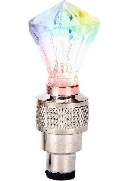L01-RENK Mücevher Stili Mini Neon Bisiklet Konuştu Işık Renkli LED Bisiklet Işıkları Motosiklet Araba Tekerleği Lastik Valf Kapakları Lamba Bisiklete Binme Uyarı Kafası Arka Işık (Yurt Dışından)