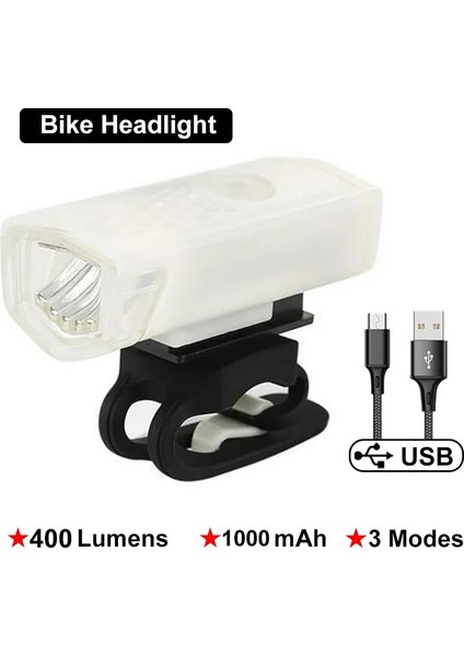 Sadece Far B Stili Bisiklet Işık Ön USB Şarj Edilebilir Lamba Bisiklet Far Bisiklet El Feneri Arka Lambası Bisiklet Fener Lambaları Bisiklet Aksesuarları (Yurt Dışından)