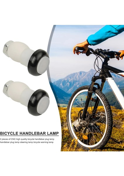 Siyah Stil 1 Çift Akülü Bisiklet Gidon Işık Bisiklet Sinyal Lambası Bisiklete Binme LED Bar Uç Fişleri Gösterge Güvenlik Işıkları (Yurt Dışından) indirimleri