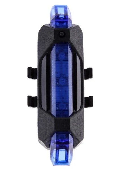 Mavi Stil Arka Bisiklet Kuyruk Lambası Parlak USB Şarj Edilebilir Bisiklet Arka Lambaları Bisiklete Binme Güvenlik El Feneri Uyarı Arka Lambası Bisiklet Aksesuarları (Yurt Dışından)