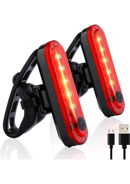 Mavi Stil Arka Bisiklet Kuyruk Lambası Parlak USB Şarj Edilebilir Bisiklet Arka Lambaları Bisiklete Binme Güvenlik El Feneri Uyarı Arka Lambası Bisiklet Aksesuarları (Yurt Dışından) fiyatları