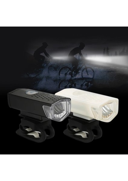 Beyaz 1pc Tarzı USB Şarj Edilebilir Bisiklet Işık Mtb Bisiklet Ön Arka Arka Arka Lamba Bisiklet Güvenlik Uyarı Işığı Su Geçirmez Bisiklet Lambası (Yurt Dışından)