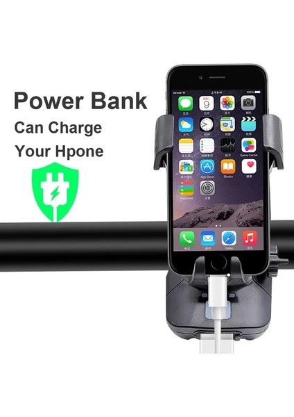 4000 Mah Mavi Stil Bisiklet Işık LED Bisiklet Ön Işık Telefon Tutucu Braketi Bisiklet Kornası Güç Bankası Far USB Şarj Edilebilir Mtb Kafa Lambası (Yurt Dışından) fırsatları
