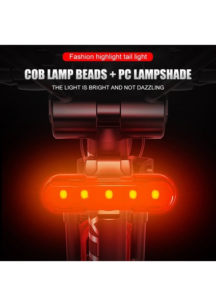 Mavi Stil Bisiklet Işığı USB Şarj Edilebilir LED Uyarı Işığı Cob LED Mtb Bisiklet Kuyruk Işığı Gece Bisikleti Arka Işığı Dağ Bisikleti Bisiklet Lambası (Yurt Dışından) fırsatları
