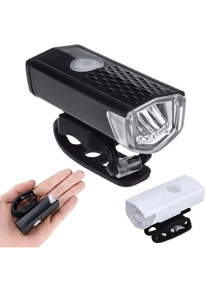 No.2 Tarzı Bisiklet Işık 300 Lümen 3 Mod Bisiklet Ön Işık Lambası Bisiklet Far Bisiklete Binme LED USB Şarj Edilebilir El Feneri Fener Aksesuarları (Yurt Dışından)