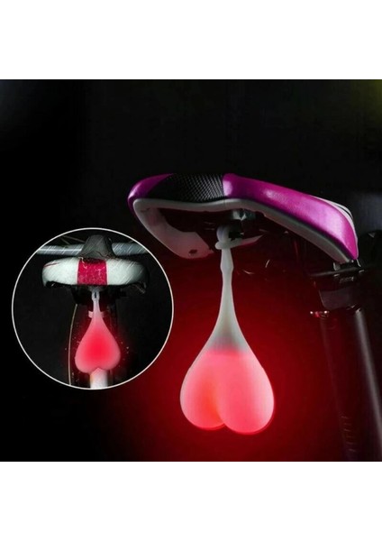 Mavi Işık Stili Bisiklet Topları Kuyruk Lambası Yaratıcı Silikon Bisiklet Su Geçirmez Gece Temel LED Güvenlik Uyarı Işıkları Bisiklet Koltuğu Arkası Yumurta Lambaları (Yurt Dışından) fırsatları