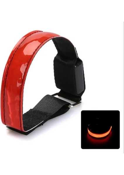 Kırmızı Stil 1 Adet Koşu Bisiklet Sürme LED Gece Çalıştırma Işık Bilezik Güvenlik Yansıtıcı Uyarı Işığı Açık Kol Bandı Yanıp Sönen Kemer Işıkları (Yurt Dışından)