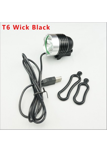 Siyah T6 Stili 1800 Lümen T6 L2 Balıkçılık Bisiklet Bisiklet LED Işık El Feneri Su Geçirmez Parlaklık 5V2A USB Arayüzü Far Lambası (Yurt Dışından)