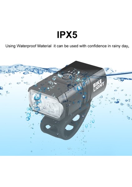 Çift Lamba Siyah Stili T6 LED Bisiklet Işık Ön USB Şarj Edilebilir Mtb Dağ Bisikleti Lamlm Bisiklet Far Bisiklet El Feneri Bisiklet Aksesuarları (Yurt Dışından)