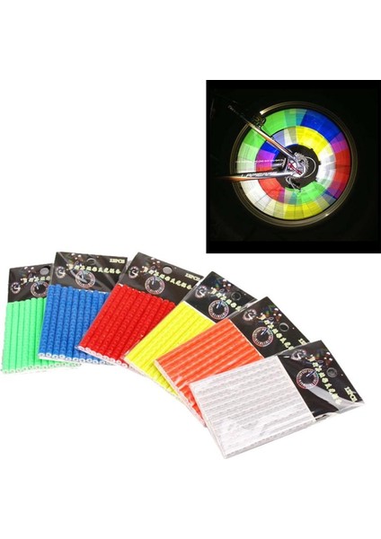 No.4 Tarzı Bisiklet Işık Tekerlek Jantı Klipsli Açık Tüp Bisiklet Sürme Uyarı Işığı Yansıtıcı Tüp Reflektör Bisiklet Aksesuarı (Yurt Dışından)