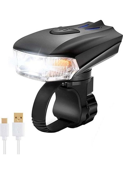 Siyah USB Stili Süper Parlak Bisiklet Işık USB Şarj Edilebilir Akıllı LED Bisiklet Işık Bisiklet Dağ Yolu Şehir Bisikleti Için Güvenlik El Feneri (Yurt Dışından)