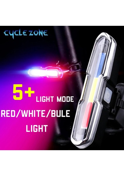 Beyaz 2 Tarzı 3 Renk Kask Işığı LED 5 Mod Far 110 Lümen USB Bisiklet Lambası Kuyruk Işıkları El Feneri Bisiklet Koşu Bisikleti Için Arka Işık (Yurt Dışından)