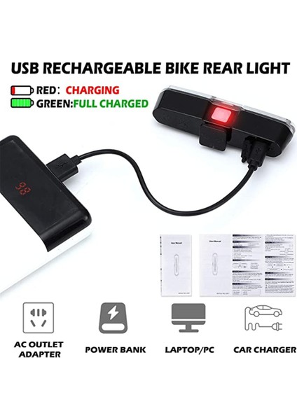Beyaz 2 Tarzı 3 Renk Kask Işığı LED 5 Mod Far 110 Lümen USB Bisiklet Lambası Kuyruk Işıkları El Feneri Bisiklet Koşu Bisikleti Için Arka Işık (Yurt Dışından)