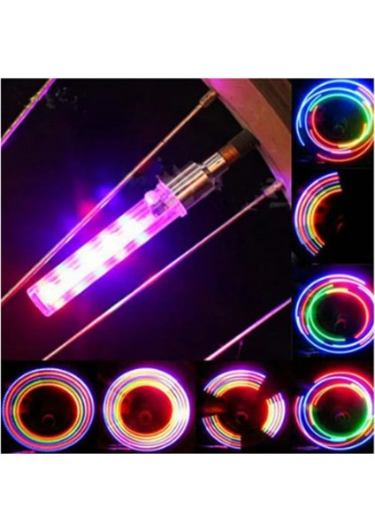Pembe Tarzı Bisiklet Dekoratif Işık 5 LED Bisiklet Lastiği Valf Kapağı Tüp Işıkları Su Geçirmez Şekillendirme 7 Flaş Fonksiyonu Acil Uyarı Işığı (Yurt Dışından) fiyatları