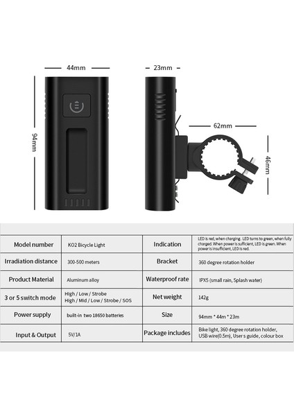 2t6 5200MAH Stili Trlıfe Güçlü Bisiklet Işığı Ah USB Şarj Edilebilir LED Bisiklet Işığı Ön Ipx5 Güç Bankası Olarak Su Geçirmez Mtb Bisiklet El Feneri (Yurt Dışından)