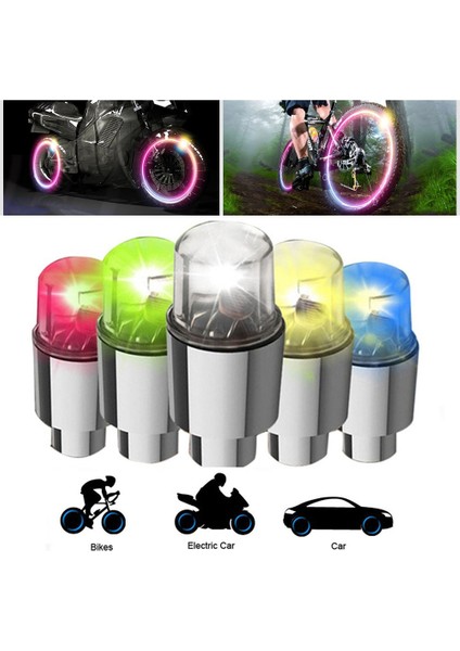 Renk Stili LED Araba Tekerleği Konuştu Işık Motosiklet Bisiklet Işığı Neon Lastik Valf Kapakları Flaş Işıkları Dağ Yolu Bisikleti Gece Lambası Bisiklet Araçları (Yurt Dışından) modelleri