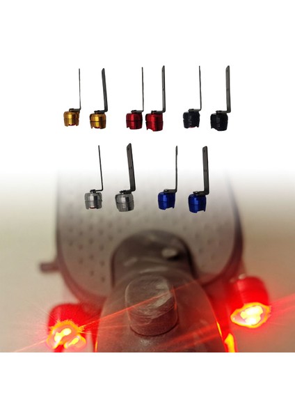 Sarı Stil 1 Çift Elektrikli Scooter Arka Lambası Arka Uyarı Işığı Lambası Xiaomi Mijia M365 Siyah Kırmızı Mavi Gümüş Altın Elektrikli Scooter Parçası (Yurt Dışından) modelleri