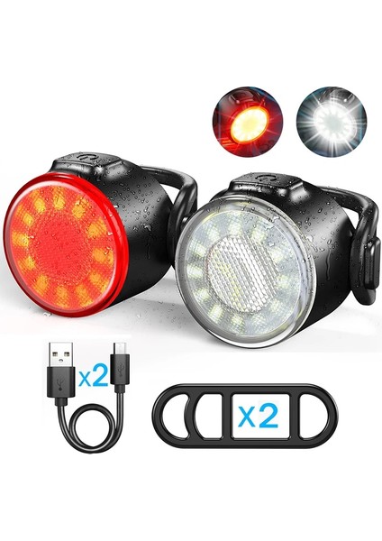Beyaz Işık Stili LED Bisiklet Işığı Bisiklet Feneri USB Şarj Ön ve Arka Bisiklet Işığı 220MAH 6 Mod Seçenekleri Bisiklet Lambaları Bisiklet Aksesuarları (Yurt Dışından) fiyatları