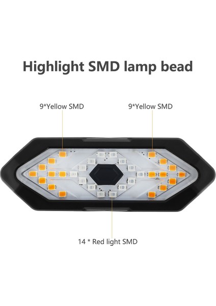 Siyah Stil Arka Lamba Akıllı Bisiklet Kablosuz Uzaktan Dönüş Sinyali Işıkları Bisiklet LED Arka Lambası Kolayca Kurulum Kişisel Bisiklet Parçaları (Yurt Dışından) fırsatları