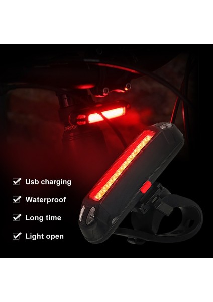 01 Kırmızı Beyaz Işık Stili Çok Modlu LED Bisiklet Arka Arka Lambası Su Geçirmez Cob Bisiklet Işığı USB Şarj Edilebilir Bisiklet Güvenlik Uyarı Lambası Bisiklet Aksesuarları (Yurt Dışından) fiyatları