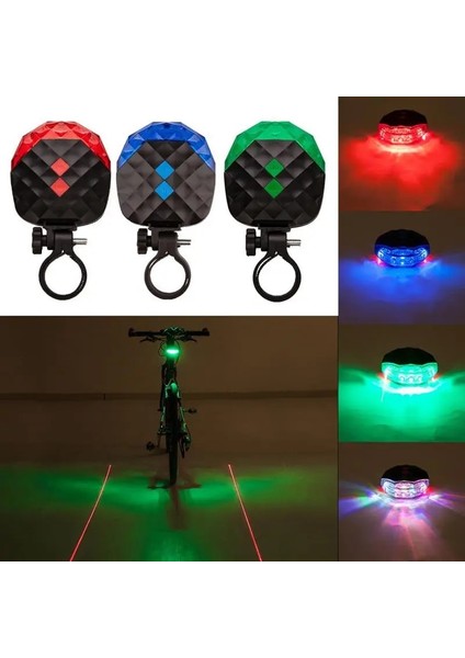Mavi Stil Yüksek Li Bisiklet Lazer Işıkları LED Yanıp Sönen Lamba Kuyruk Işığı Arka Bisiklet Bisiklet Bisiklet Güvenlik Uyarısı Yanıp Sönen LED Işık Modları (Yurt Dışından)