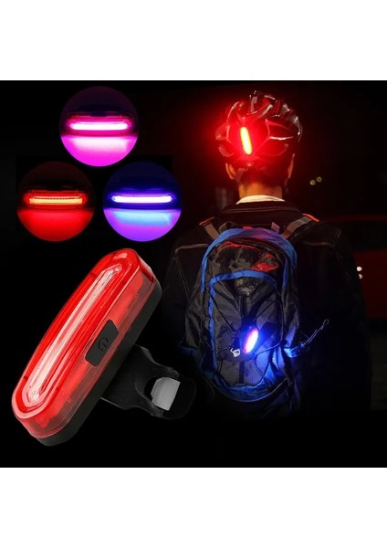 Siyah Set 4 Stili Bisiklet Işık Seti 650MAH USB Şarj Edilebilir Bisiklet Ön Arka Arka Arka Lamba Bisiklet Güvenlik Uyarı Işığı Bisiklet Lambası El Feneri (Yurt Dışından)