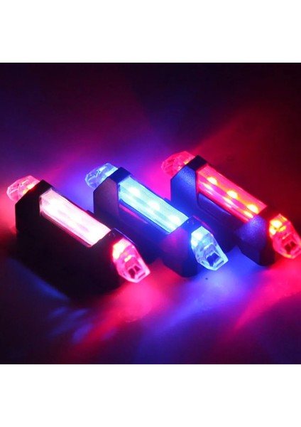 Açık Gri Tarzı Taşınabilir Bisiklet Lambası Şarj Edilebilir LED Arka Lambası USB Arka Stop Lambası Güvenlik Uyarısı Bisiklet Lambası Flaşlı Kuyruk Lambası (Yurt Dışından)